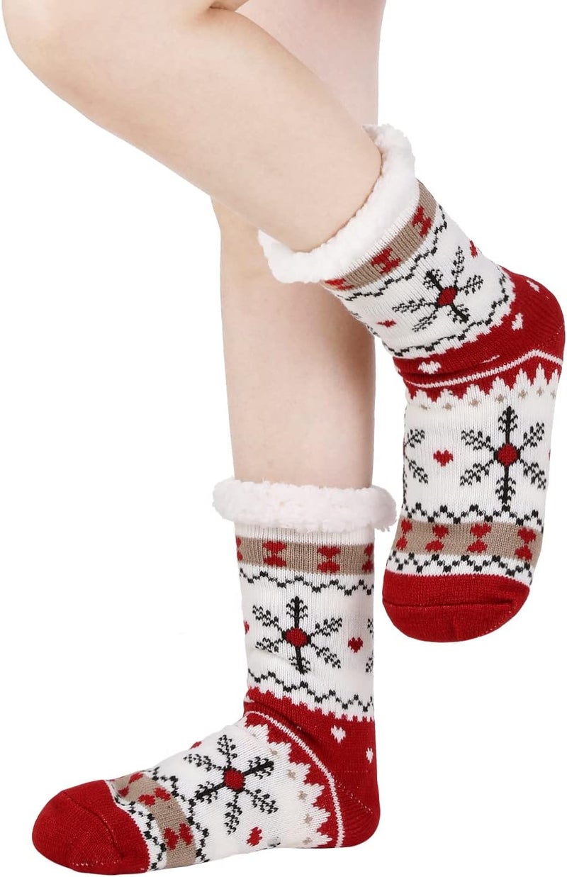 Chassic Sherpa Lined Slipper Socks for Women, Non-Slip Cozy Winter House Socks, Soft Fuzzy Socks, Christmas Gifts for Women & Ladies Stocking Stuffers - Image 4